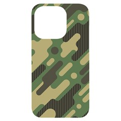 Camouflage-pattern-background Iphone 14 Pro Black Uv Print Case by Salman4z