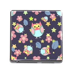 Owl-stars-pattern-background Memory Card Reader (square 5 Slot) by Salman4z