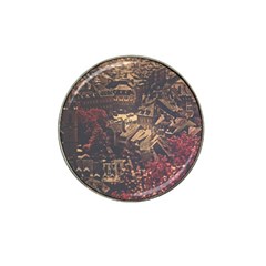 Vintage Cityscape City Retro Old Hat Clip Ball Marker by Salman4z