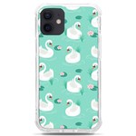 Elegant Swan Seamless Pattern iPhone 12 mini TPU UV Print Case	 Front