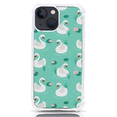 Elegant Swan Seamless Pattern Iphone 13 Mini Tpu Uv Print Case by pakminggu