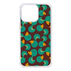 Vector Illustration Seamless Pattern With Cartoon Duck Iphone 13 Pro Tpu Uv Print Case by pakminggu