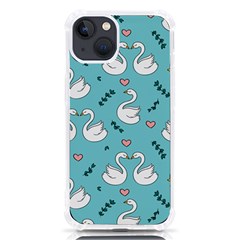 Elegant Swan Pattern Design Iphone 13 Tpu Uv Print Case by pakminggu