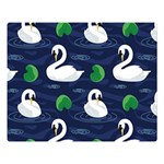 Swan Pattern Elegant Design Two Sides Premium Plush Fleece Blanket (Large) Blanket Back