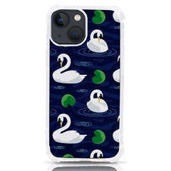 Swan Pattern Elegant Design Iphone 13 Mini Tpu Uv Print Case by pakminggu