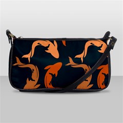 Background Pattern Texture Design Wallpaper Fish Shoulder Clutch Bag by pakminggu