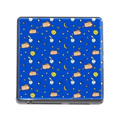 Cat Animals Sleep Stars Seamless Background Memory Card Reader (square 5 Slot) by pakminggu