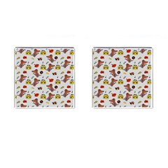 Background Pattern Texture Design Dog Music Cufflinks (square) by pakminggu