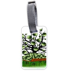 Watermelon Tree Abstraction On Watermelon Abundance Luggage Tag (one Side) by pakminggu