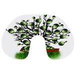 Watermelon Tree Abstraction On Watermelon Abundance Travel Neck Pillow Front