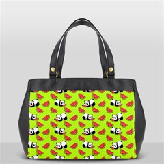 Watermelon Panda Background Wallpaper Oversize Office Handbag (2 Sides) by pakminggu