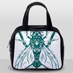 Green Insect Bee Illustration Classic Handbag (one Side) by pakminggu