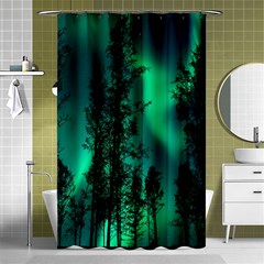 Aurora Northern Lights Celestial Magical Astronomy Shower Curtain 48  X 72  (small)  by pakminggu