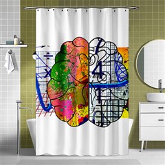 Brain Cerebrum Biology Abstract Shower Curtain 48  X 72  (small)  by pakminggu