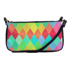 Low Poly Triangles Shoulder Clutch Bag by danenraven