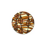 Autumn Leaf Mosaic Seamless Golf Ball Marker (4 pack) Front