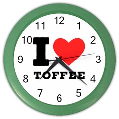 I Love Toffee Color Wall Clock by ilovewhateva