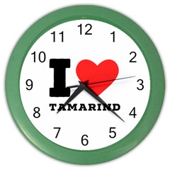 I Love Tamarind Color Wall Clock by ilovewhateva