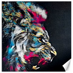 Angry Male Lion Roar Canvas 20  X 20  by Mog4mog4