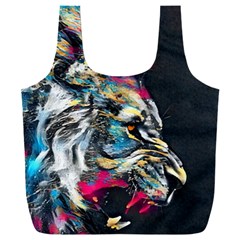 Angry Male Lion Roar Full Print Recycle Bag (xxxl) by Mog4mog4