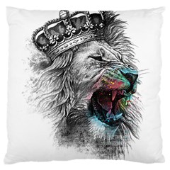 Lion King Head Large Cushion Case (one Side) by Mog4mog4