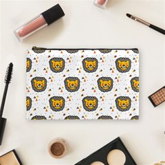 Lion Heads Pattern Design Doodle Cosmetic Bag (medium) by Mog4mog4