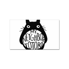 My Neighbor Totoro Black And White Sticker (rectangular) by Mog4mog4