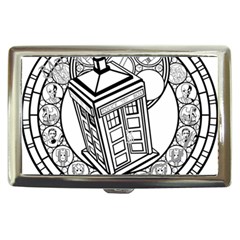 Bad Wolf Tardis Art Drawing Doctor Who Cigarette Money Case by Mog4mog4