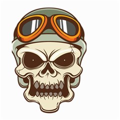 Motorcycle Helmet Skull Clip Art Cranial Skeleton Small Garden Flag (two Sides) by Mog4mog4