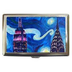 Starry Night In New York Van Gogh Manhattan Chrysler Building And Empire State Building Cigarette Money Case by Mog4mog4