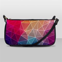 Multicolored Geometric Origami Idea Pattern Shoulder Clutch Bag by Bakwanart