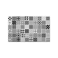 Black And White Geometric Patterns Sticker Rectangular (10 Pack) by Bakwanart