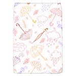 Weather Umbrella Rain Cloud Seamless Doodle Pattern Removable Flap Cover (L) Front