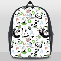 Giant Panda Bear Pattern School Bag (xl) by Bakwanart