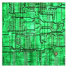 Green Circuit Board Computer Square Satin Scarf (36  X 36 ) by Bakwanart