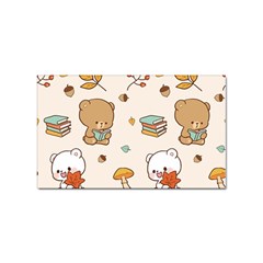 Bear Cartoon Background Pattern Seamless Animal Sticker (rectangular) by 99art