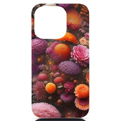 Flowers Blossoms Petals Blooms Iphone 14 Pro Black Uv Print Case by 99art