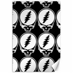 Black And White Deadhead Grateful Dead Steal Your Face Pattern Canvas 20  x 30  19.62 x28.9  Canvas - 1