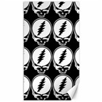 Black And White Deadhead Grateful Dead Steal Your Face Pattern Canvas 40  x 72  39.28 x69.23  Canvas - 1