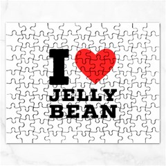 I Love Jelly Bean Rectangular Jigsaw Puzzl by ilovewhateva