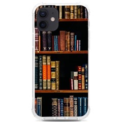 Assorted Title Of Books Piled In The Shelves Assorted Book Lot Inside The Wooden Shelf Iphone 12/12 Pro Tpu Uv Print Case by 99art