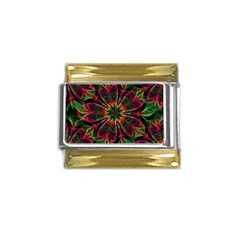 Multicolored Flower Mandala Wallpaper Kaleidoscope Pattern Gold Trim Italian Charm (9mm) by 99art