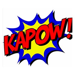 Kapow-comic-comic-book-fight Premium Plush Fleece Blanket (small) by 99art