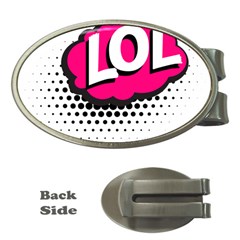 Lol-acronym-laugh-out-loud-laughing Money Clips (oval)  by 99art