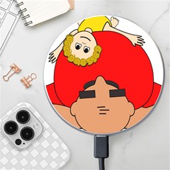 Comic-characters-grandfather Wireless Fast Charger(white) by 99art