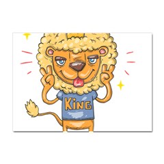 Animation-lion-animals-king-cool Crystal Sticker (a4) by 99art