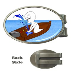 Spirit-boat-funny-comic-graphic Money Clips (oval)  by 99art