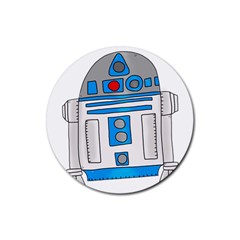 Technology-clip-art-r2d2 Rubber Round Coaster (4 Pack) by 99art