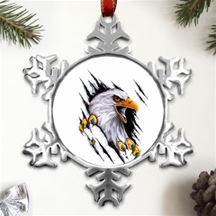 Eagle Metal Small Snowflake Ornament by 99art