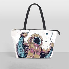 Drawing-astronaut Classic Shoulder Handbag by 99art